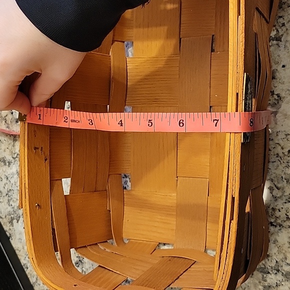 Peterboro Basket Company Rectangular Weaved Wicker 12”x7.5” Signed - Picture 8 of 9